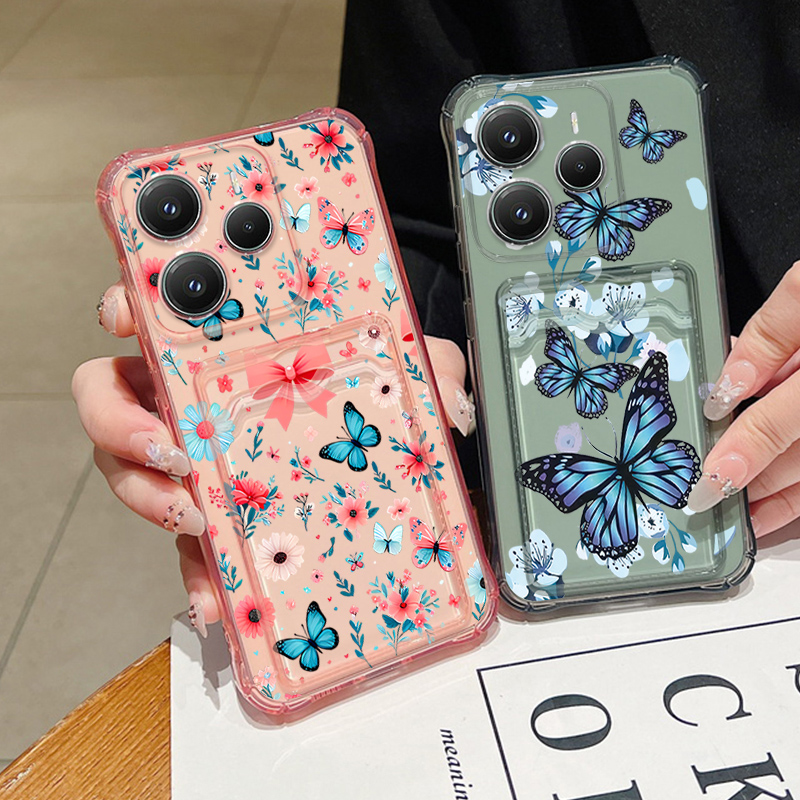 Xiaomi Redmi Note 13 - Casing TPU Lembut Slot Kartu untuk