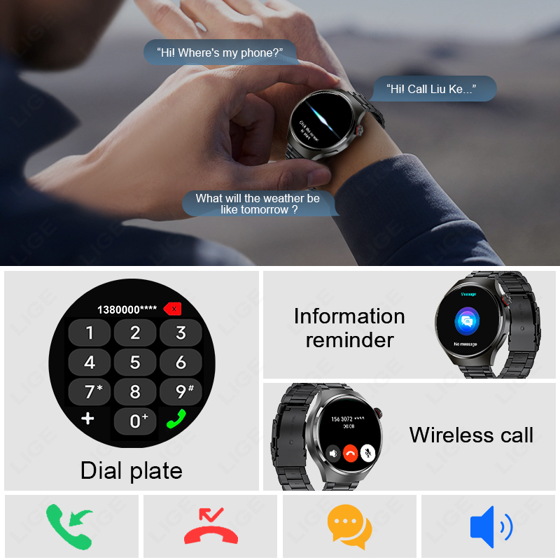 Jam Tangan Pintar 1,52 inci un - Smartwatch Custom ulasan dan harga