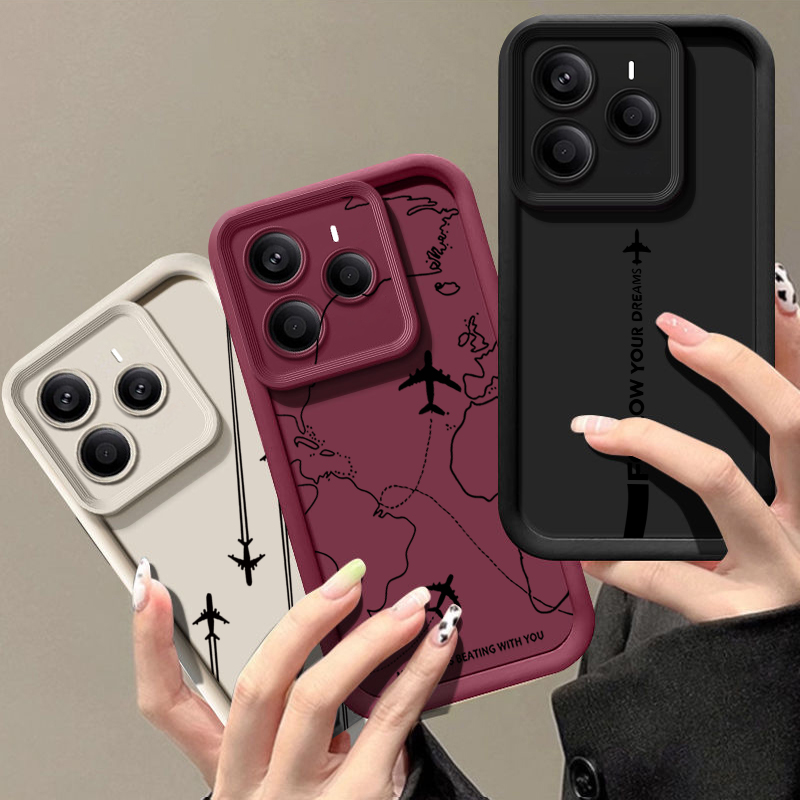 Casing Ponsel TPU Pola Rute Pe - Xiaomi Redmi Note 13 ulasan dan harga